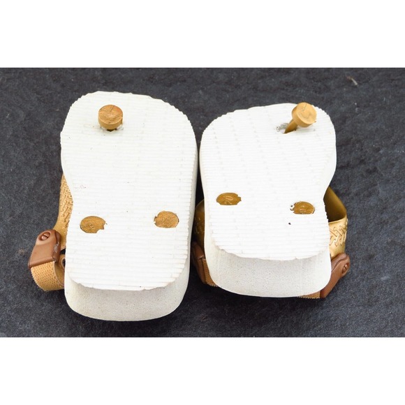 Havaianas Toddler Girls 6 Medium Gold Flip Flop Synthetic - Picture 5 of 5